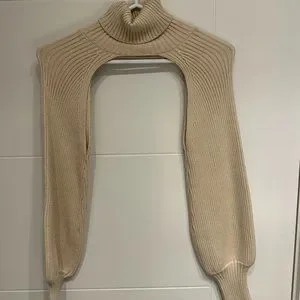 SHEIN Tops Super Cropped Cream Turtleneck Sweater Poshmark